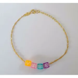 PULSEIRA SINGAPURA COM LETRAS COLORIDAS VIBE