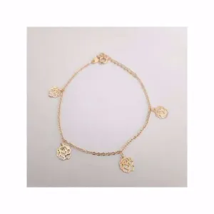 PULSEIRA PINGENTE DE ROSAS 18CM