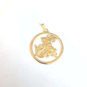 PINGENTE DOURADO SÃO JORGE 4CM