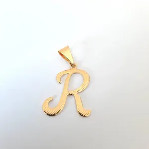 PINGENTE DOURADO LETRA R