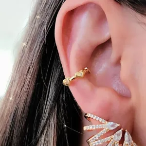 BRINCO PIERCING FAKE DOURADO CORAÇÃO