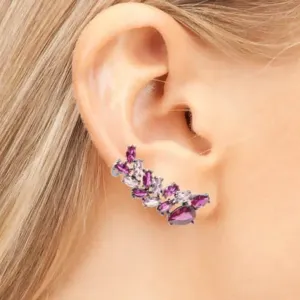 BRINCO EAR CUFF RÓDIO NEGRO - RUBELITA