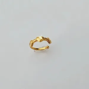 BRINCO PIERCING FAKE DOURADO CORAÇÃO