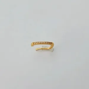 BRINCO PIERCING FAKE DOURADO FIO CRAVEJADO MICROZIRCÔNIAS CRISTAL