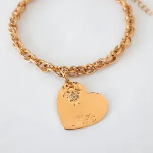 PULSEIRA DOURADA PINGENTE MÃE MENINA