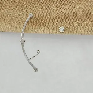 EAR CUFF AÇO CIRÚRGICO ANTIALÉRGICO DETALHE ESTRELA