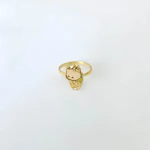 ANEL DOURADO INFANTIL HELLO KITTY