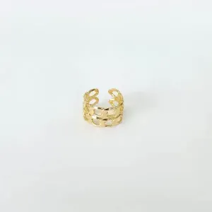 BRINCO PIERCING FAKE DOURADO FIO DUPLO