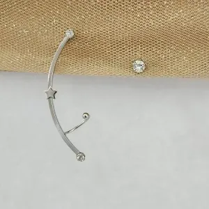 EAR CUFF AÇO CIRÚRGICO ANTIALÉRGICO DETALHE ESTRELA