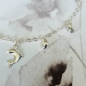 PULSEIRA PINGENTES GOTAS E GOLFINHO