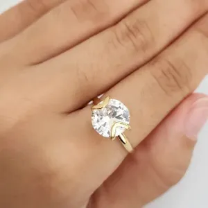 ANEL DOURADO ZIRCÔNIA CRISTAL