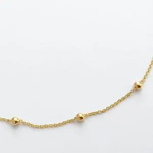 COLAR CHOCKER DOURADO BOLINHAS 30CM