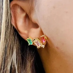 BRINCO EAR CUFF NAVETES COLORIDAS