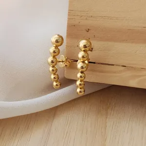 EAR HOOK DOURADO BOLINHAS