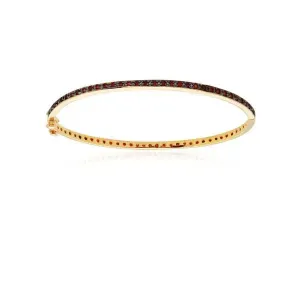 BRACELETE DOURADO COM MICROZIRCÔNIAS CORAL