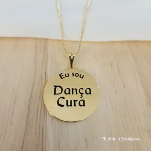 COLAR COM PINGENTE MANDALA EU SOU DANÇA CURA M-3,5CM