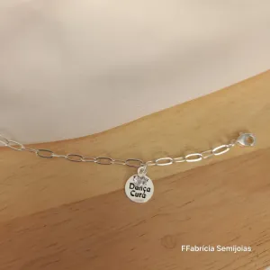 PULSEIRA CARTIER PINGENTE EU SOU DANÇA CURA E CORAÇÃO EM ZIRCÔNIA