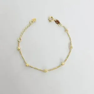 PULSEIRA DOURADA INFANTIL BOLINHA