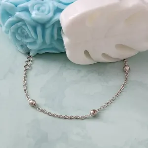 PULSEIRA RÓDIO BRANCO INFANTIL BOLINHAS