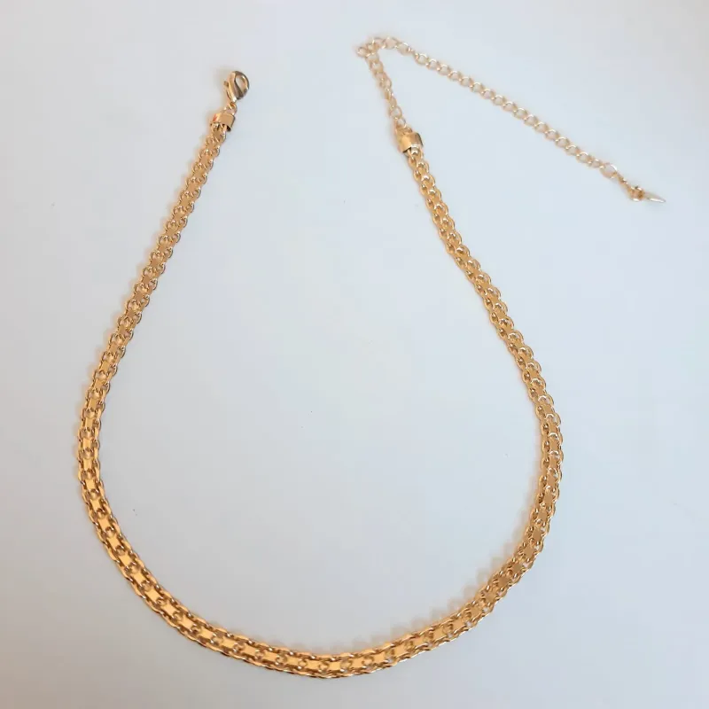 COLAR CHOKER DOURADO  MALHA DETALHES