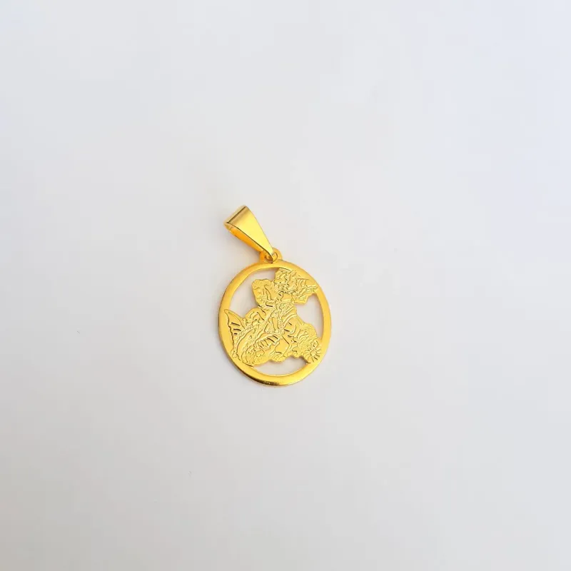 PINGENTE DOURADO SÃO JORGE 1,5CM