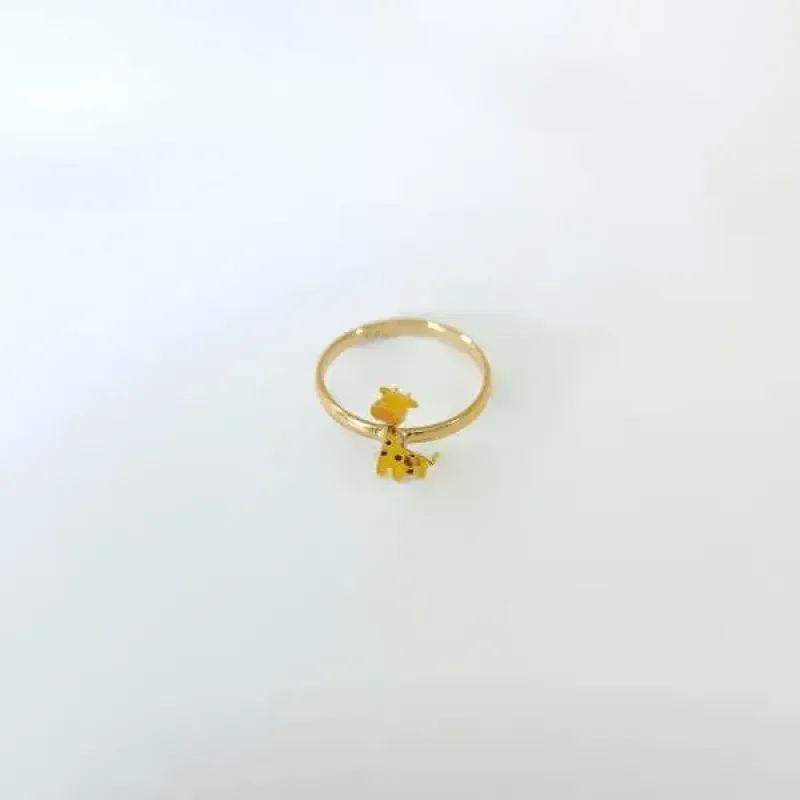 ANEL DOURADO INFANTIL GIRAFA