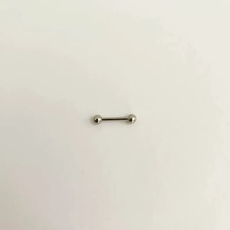 BRINCO PIERCING AÇO INOX CURTO BOLINHA