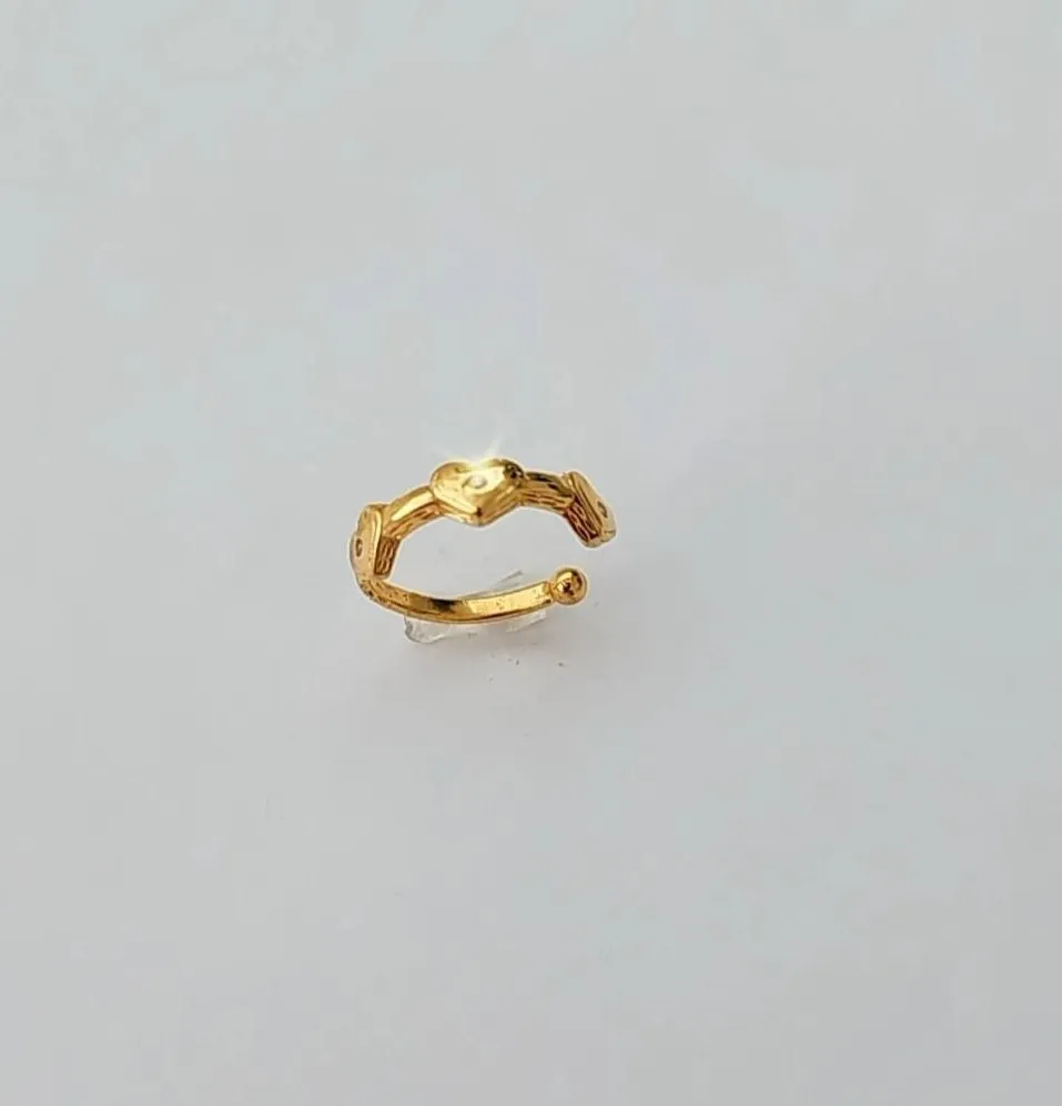 BRINCO PIERCING FAKE DOURADO CORAÇÃO