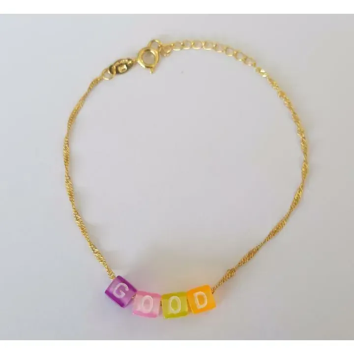 PULSEIRA SINGAPURA COM LETRAS COLORIDAS GOOD