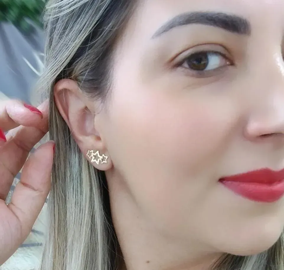 BRINCO EAR CUFF TRÊS ESTRELAS