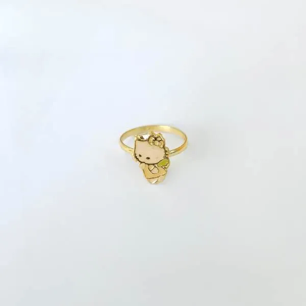 ANEL DOURADO INFANTIL HELLO KITTY