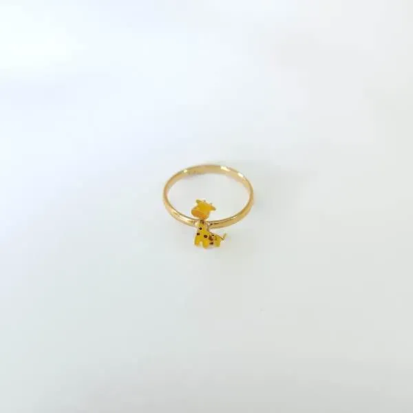 ANEL DOURADO INFANTIL GIRAFA