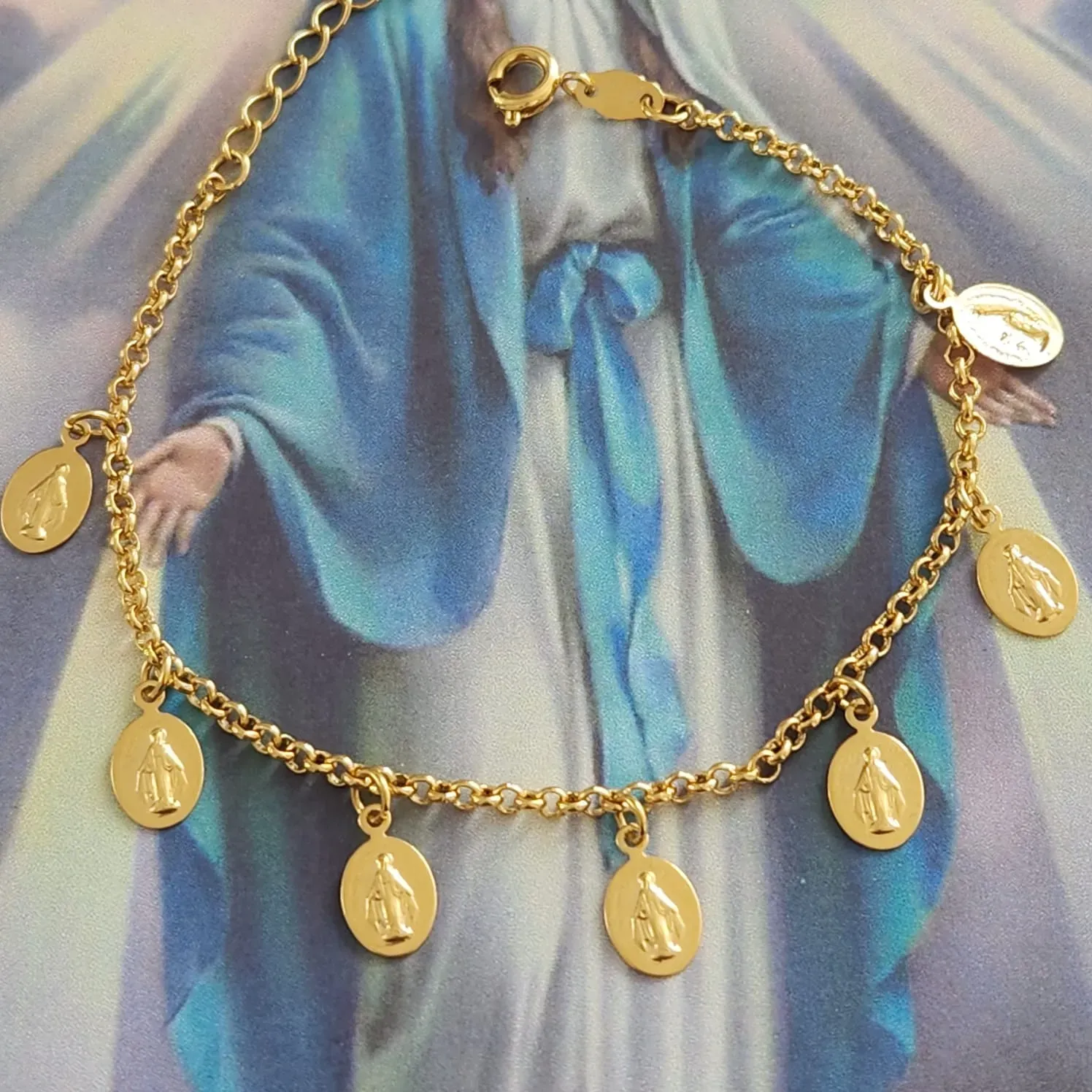 PULSEIRA DOURADA NOSSA SENHORA DAS GRAÇAS