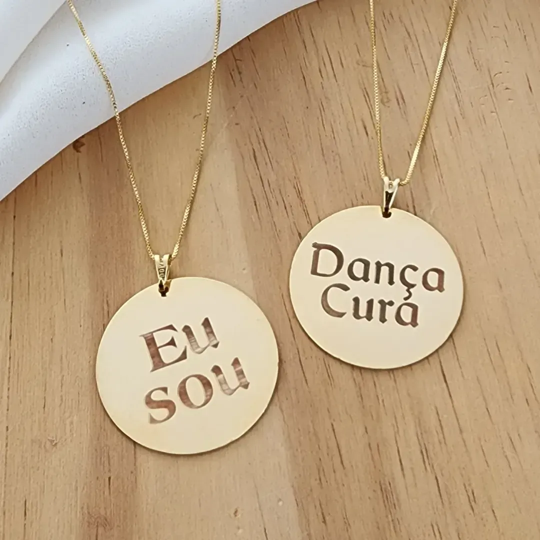 COLAR COM PINGENTE MANDALA DANÇA CURA